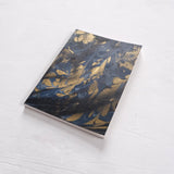 Limited Edition: Blue and Gold Marbled Notebook 02