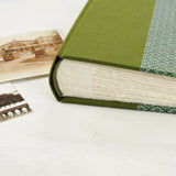 green-purple-photograph album-silk endbands-handmade-london