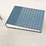 light blue geometric- traditional album-pattern detail-handmade-the idle bindery