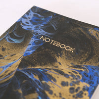 Limited Edition: Blue and Gold Marbled Notebook 03