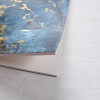 Limited Edition: Blue and Gold Marbled Notebook 01