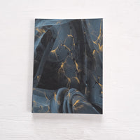 Limited Edition: Blue and Gold Marbled Notebook 05