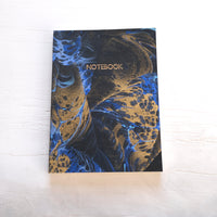 Limited Edition: Blue and Gold Marbled Notebook 06