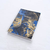 Limited Edition: Blue and Gold Marbled Notebook 06