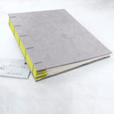 speckled grey-coptic album-cover-contemporary album-handmade-the idle bindery
