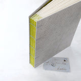speckled grey-coptic album-deckled pages-contemporary album-handmade-the idle bindery