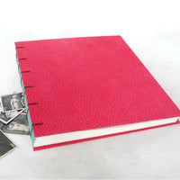 speckled pink-coptic album-hand sewn-cover-handmade books-the idle bindery