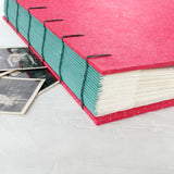 speckled pink-coptic album-hand sewn-handmade books-the idle bindery